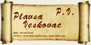 Plavša Veškovac vizit kartica